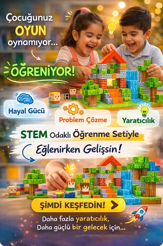 Manyetik Blok Oyuncak - Orman Temalı - 100 Parça